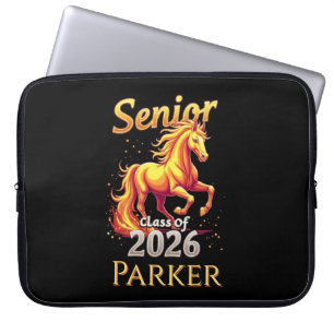 Senior 2026 Fire Horse Chinese Zodiac Personalized Laptop Sleeve