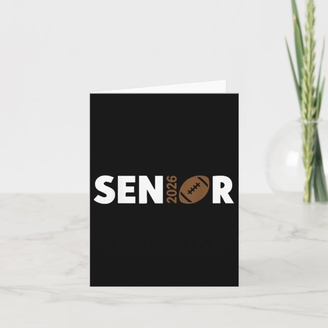 Senior 2026 Football Cl Of 2026 Graduation Back To Card (Front)