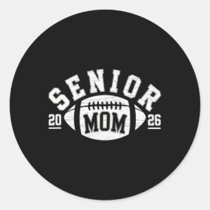 Senior 2026 Football Mum High School Graduation Ou Classic Round Sticker