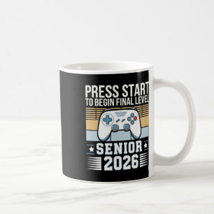 Senior 2026 Gamer Mode On Press Start Final Level Coffee Mug