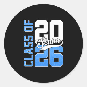 Senior 2026 graduate class of 2026 graduation men classic round sticker