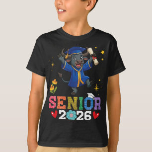 Senior 2026 Graduation Buffalo Cl Of 26 Scholar Gr T-Shirt