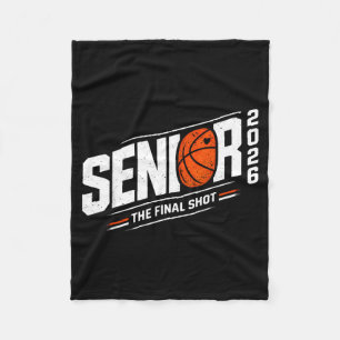 Senior 2026 graduation class of 2026 basketball fleece blanket