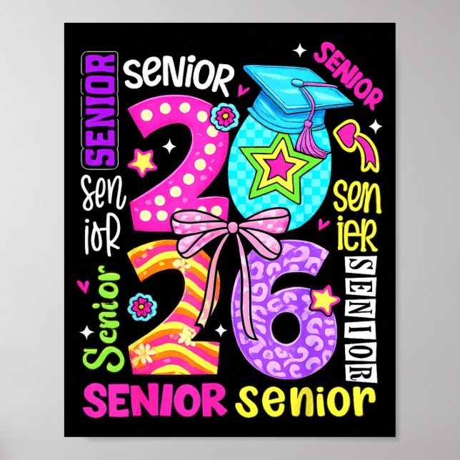 Senior 2026 graduation day finally done class of poster (Front)