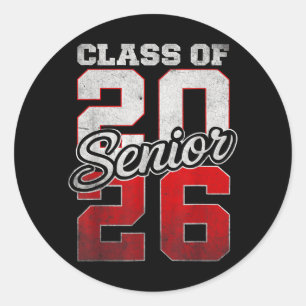 Senior 2026 Graduation Last First Day Of Cl Of Classic Round Sticker