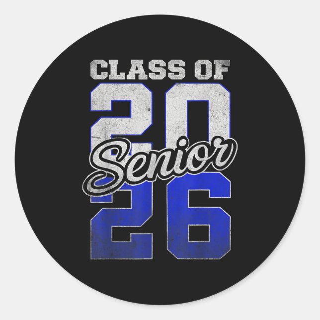 Senior 2026 Graduation My Last First Day Of Cl Of  Classic Round Sticker (Front)