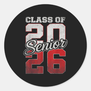 Senior 2026 Graduation My Last First Day Of Cl Of Classic Round Sticker