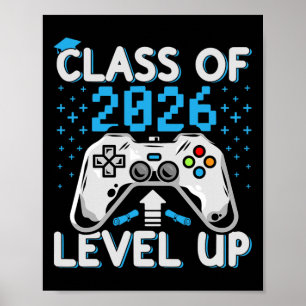 Senior 2026 Graduation Video Game Cl Of 2026 Gamer Poster