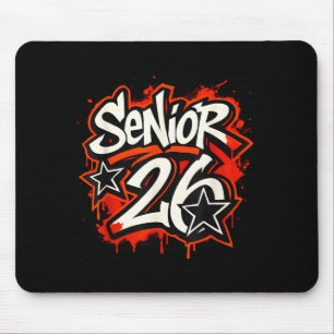 Senior 2026 Graffiti Drip Style Graduation Graphic Mouse Mat