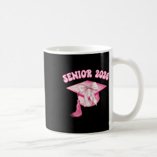 Senior 2026 Pink Coquette Bow Cap Cl Of 2026 Gradu Coffee Mug