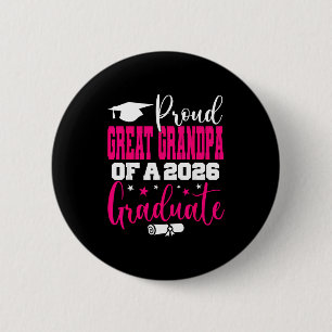 Senior 2026 Proud Great Grandpa Artwork 6 Cm Round Badge
