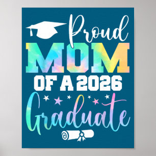 Senior 2026 Proud Mom Class Illustration Poster