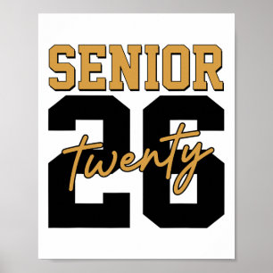 Senior 2026 Retro Cl Of 2026 Graduation 2026 Men W Poster