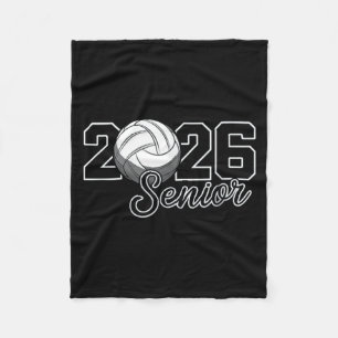 Senior 2026 volleyball mom high school graduation fleece blanket