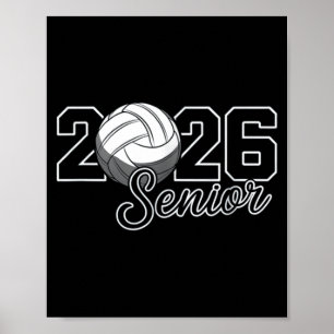 Senior 2026 volleyball mum high school graduation poster
