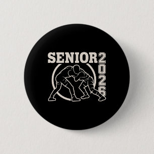 Senior 2026 Wrestling Cl Of 2026 Wrestler Graduati 6 Cm Round Badge
