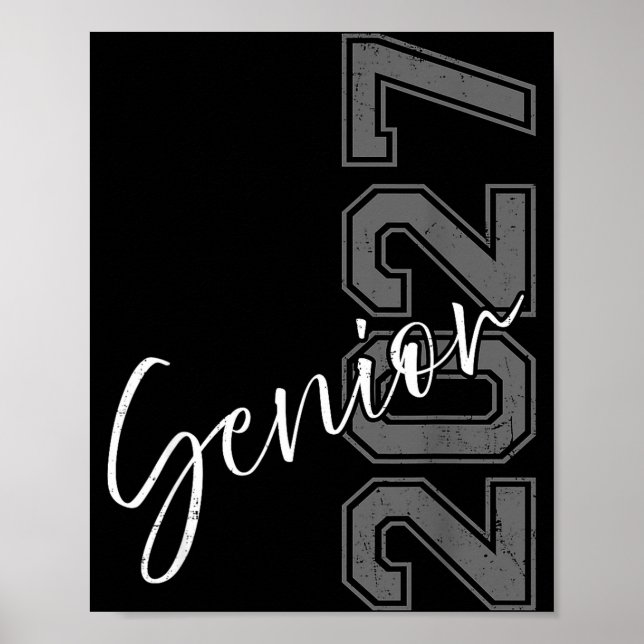 Senior 2027 Class Graduation Illustration Poster (Front)