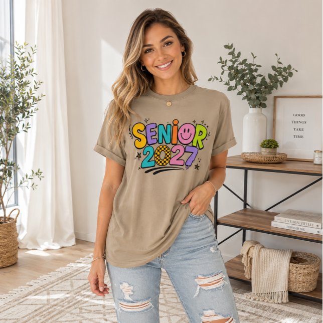 Senior 2027 Colourful Class T-Shirt (Creator Uploaded)