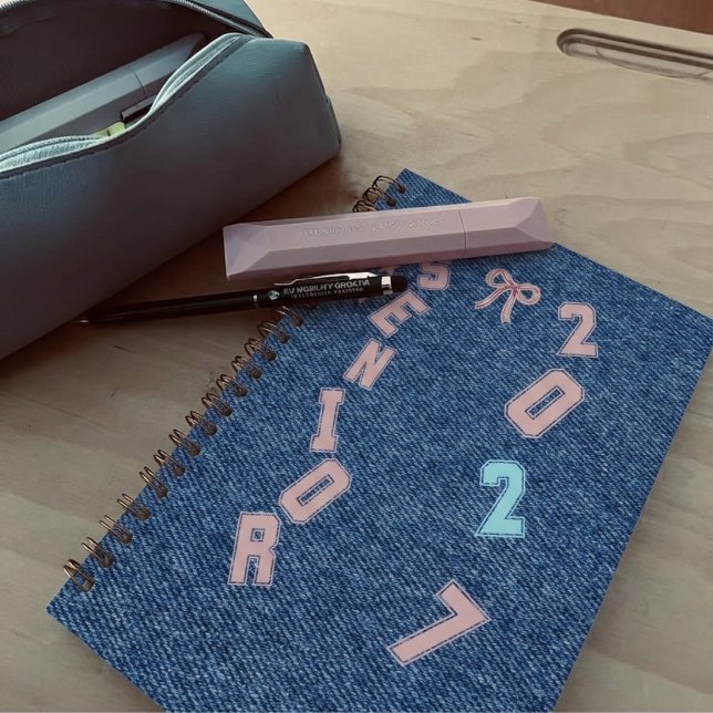Senior 2027 Denim Patch Spiral Notebook for School (Creator Uploaded)