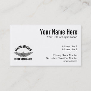 Senior Aviation Badge Business Card