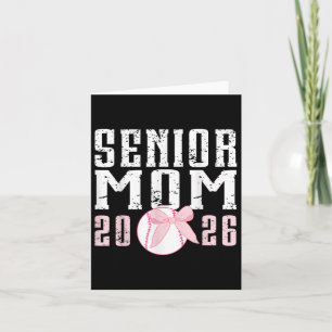 Senior Back To School 2026 Baseball Bow Cl Of 2026 Card