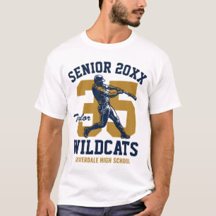 Senior Baseball Player Custom Sports Game Day T-Shirt