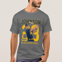 Senior Baseball Player Number Custom Photo Yellow