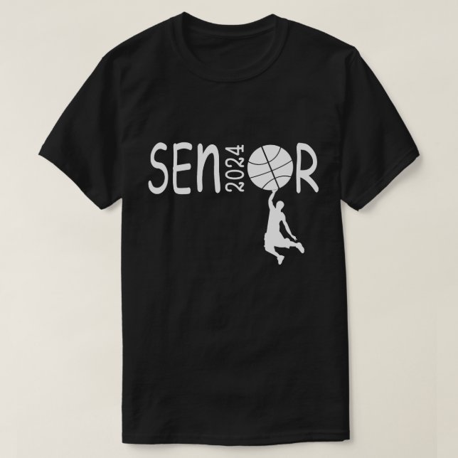 Senior Basketball 2024 T-Shirt (Design Front)