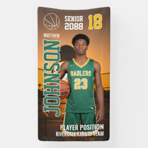 Senior Basketball Custom Template Photo Sports Banner
