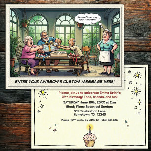 Senior Birthday Party  Invitation