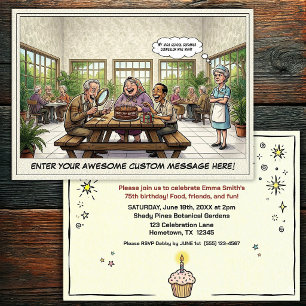 Senior Birthday Party Invitation