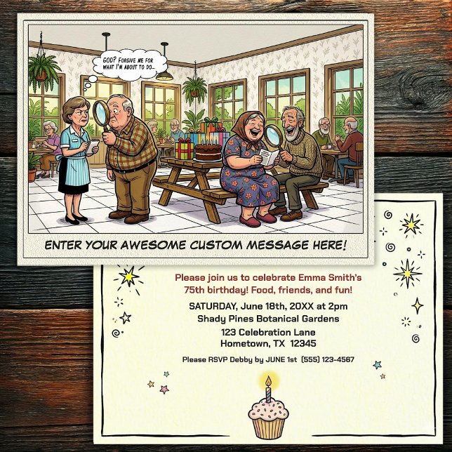 Senior Birthday Party  Invitation (Creator Uploaded)