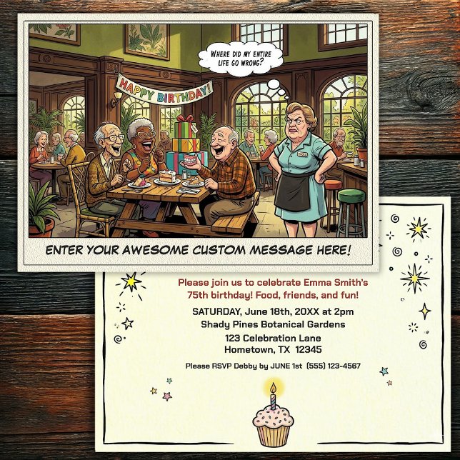 Senior Birthday Party  Invitation (Creator Uploaded)