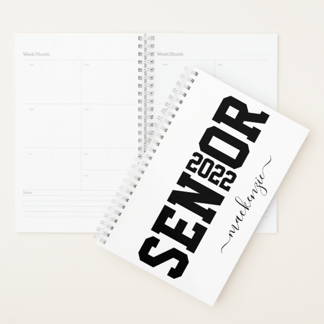 Senior Block Letter Personalised Graduation Year Planner (Display)