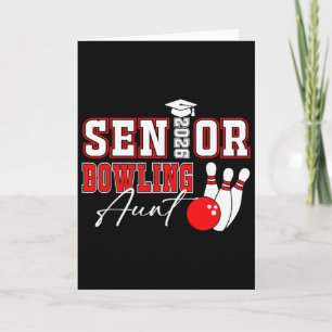 Senior Bowling Aunt 2026 Graduation Party Sport Gi Card