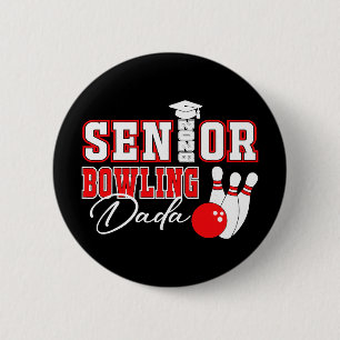 Senior Bowling Dada 2026 Graduation Party Sport Gi 6 Cm Round Badge