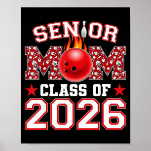 Senior Bowling Mom 2026 Class Illustration Poster