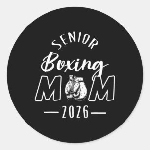 Senior Boxing Mum 2026 Senior Mum Cl Of 2026 Classic Round Sticker