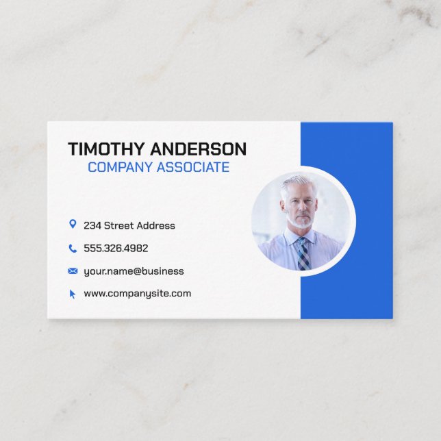 Senior Business Man | Company Business Card (Front)