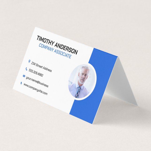 Senior Business Man | Company Business Card (Front)