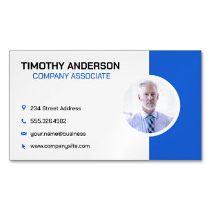 Senior Business Man   Company Magnetic Business Card
