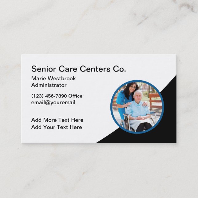 Senior Care Medical Nurse Business Card (Front)