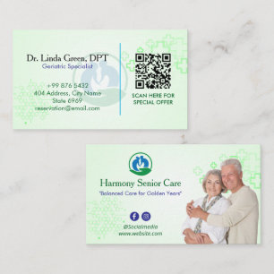 Senior Care Rehab   Green Medical  Business Card