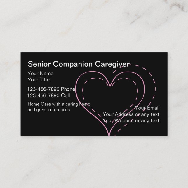 Senior Caregiver Business Cards (Front)