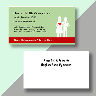 Senior Caregiver Business Cards
