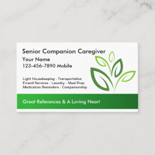 Senior Caregiver Business Cards