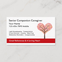 Senior Caregiver Business Cards