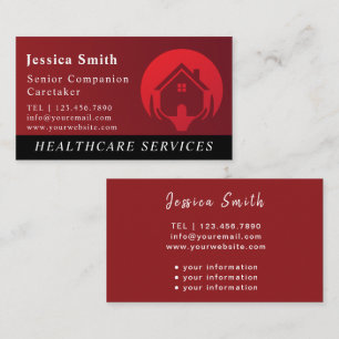 Senior Caregiver Home Health Business Card 