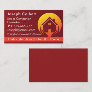 Senior Caregiver Home Health Modern  Business Card