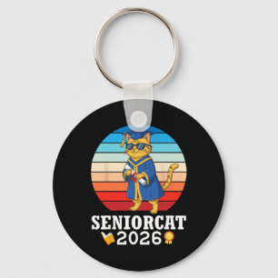 Senior Cat 2026 Cl Of School Graduation Day With D Key Ring